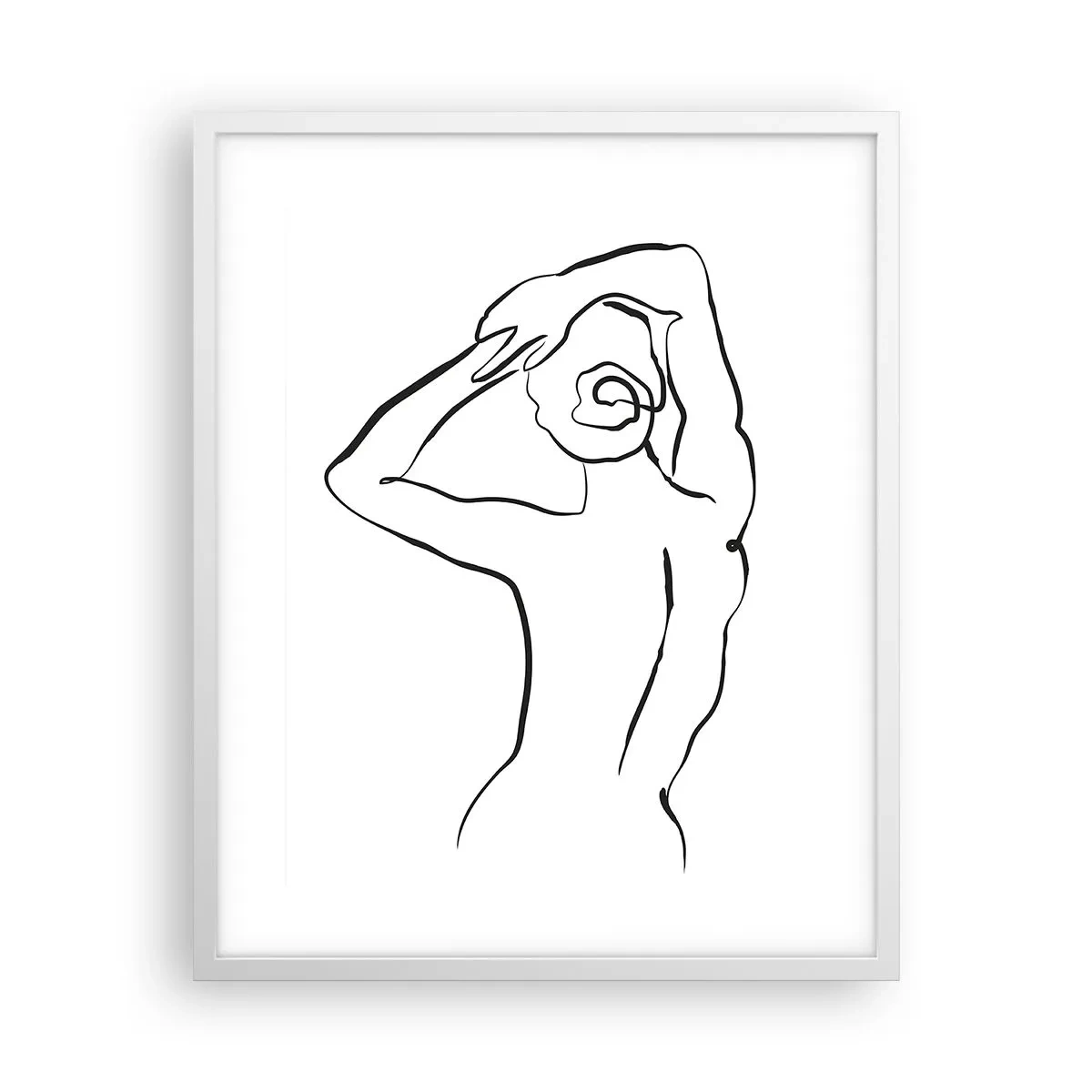 Plakat i hvid ramme - Handling om morgenen - 40x50 cm