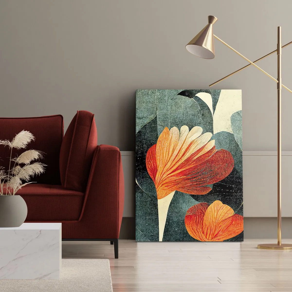 Lærredstryk - Billede på lærred - Varmen fra troperne og køligheden fra det grønne - 50x70 cm
