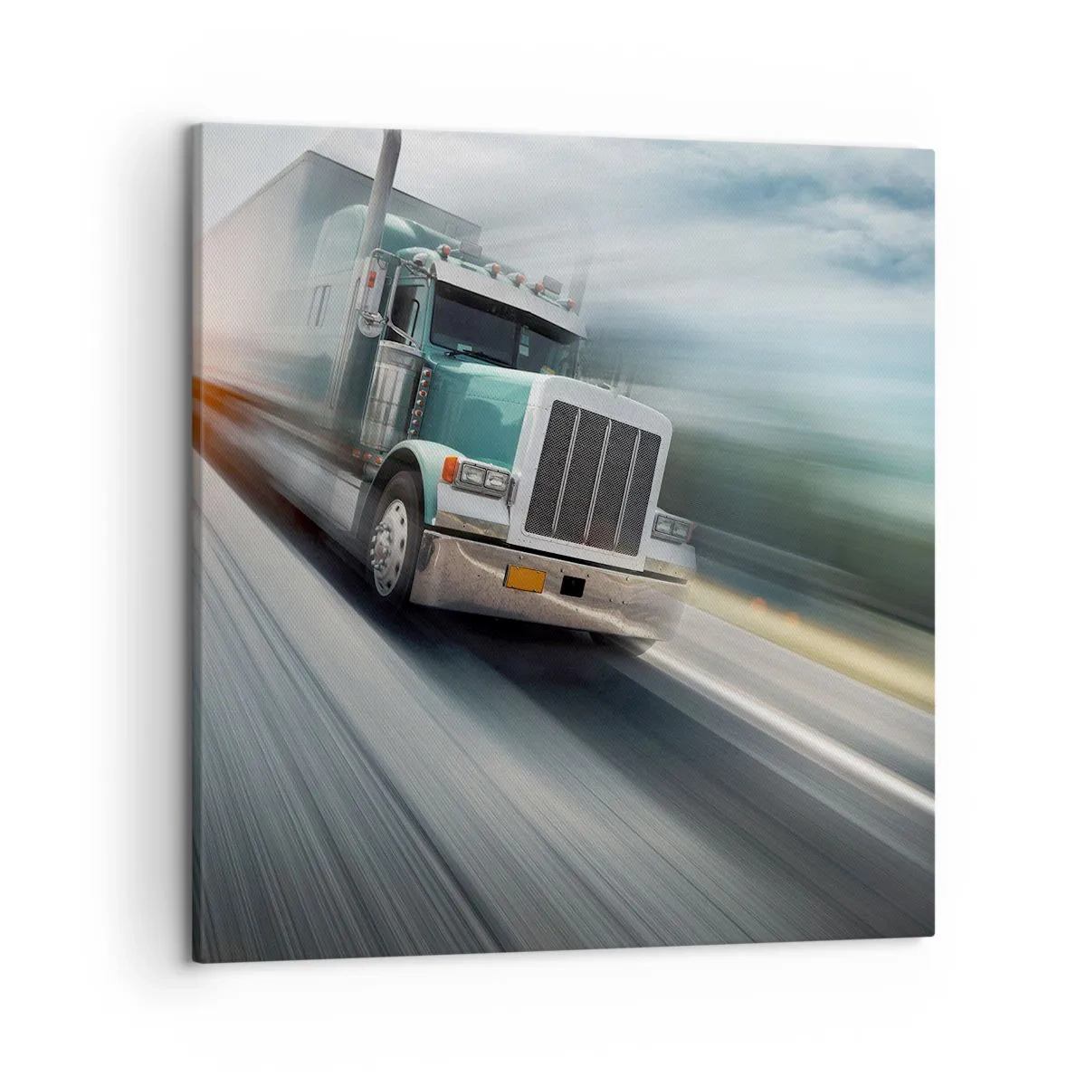 Lærredstryk - Billede på lærred - Amerikansk gigant på vej - 50x50 cm