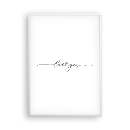 Plakat i hvid ramme - Sort og hvid - 70x100 cm