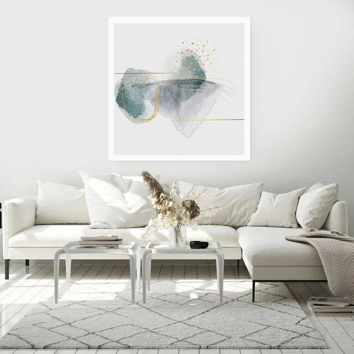 Plakat - Om forholdet mellem grå og guld - 30x30 cm