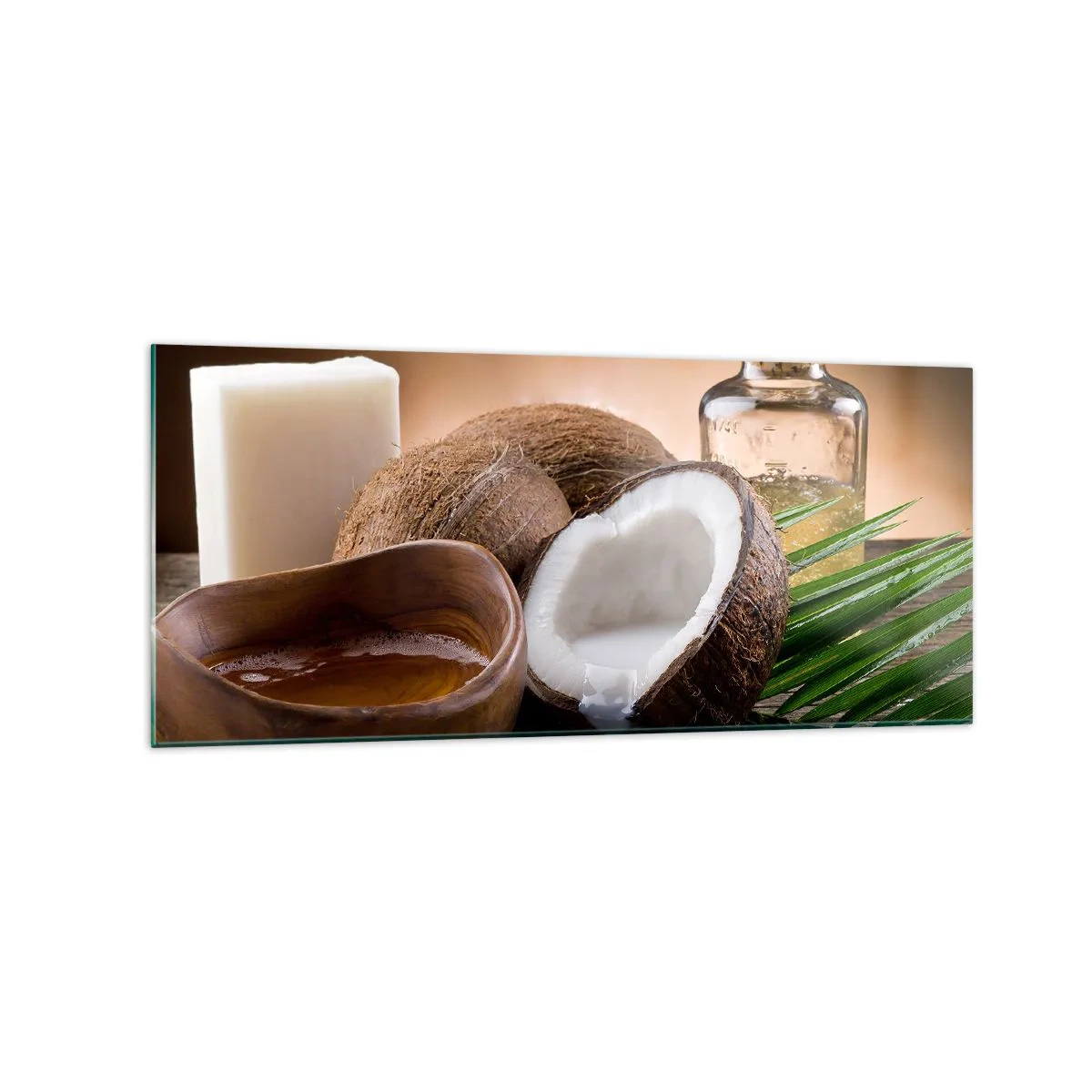 Billede på glas - Sundhed fra de tropiske øer - 120x50 cm