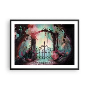 Plakat i sort ramme - Hemmelig have - 70x50 cm