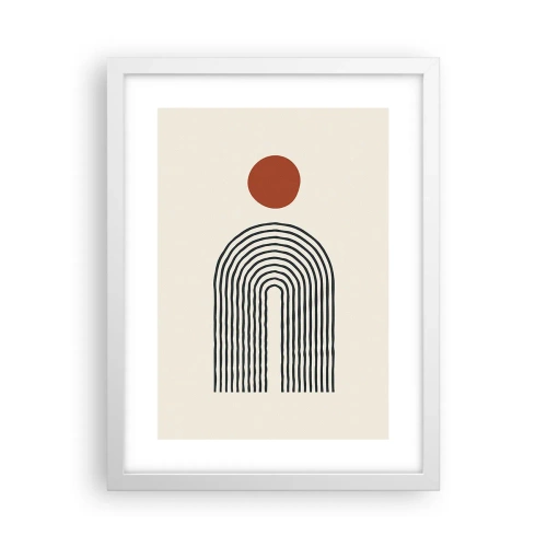 Plakat i hvid ramme - Magnetisme af former og farver - 30x40 cm