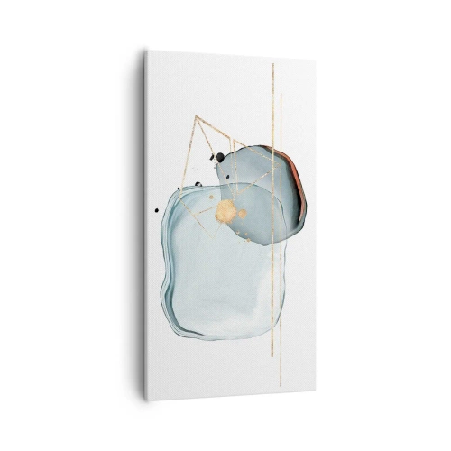 Lærredstryk - Billede på lærred - En undersøgelse af dråber - 55x100 cm