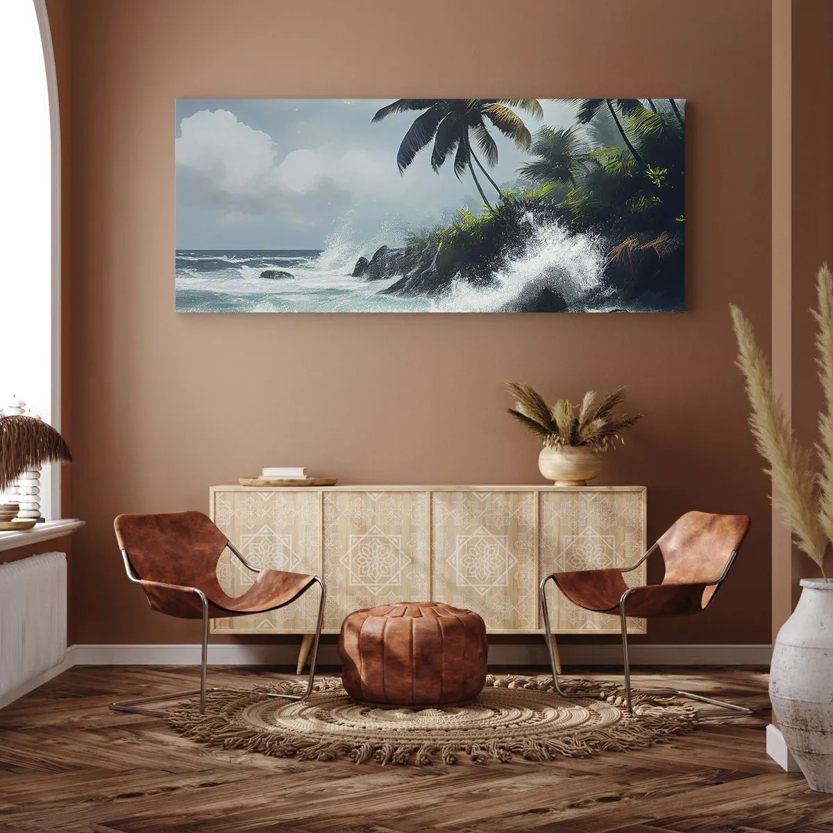 Lærredstryk - Billede på lærred - På en tropisk strand - 100x40 cm
