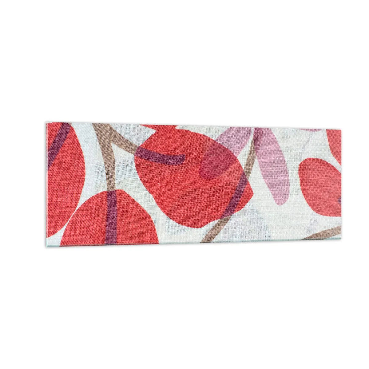 Billede på glas - Blomsterkomposition i pink - 140x50 cm