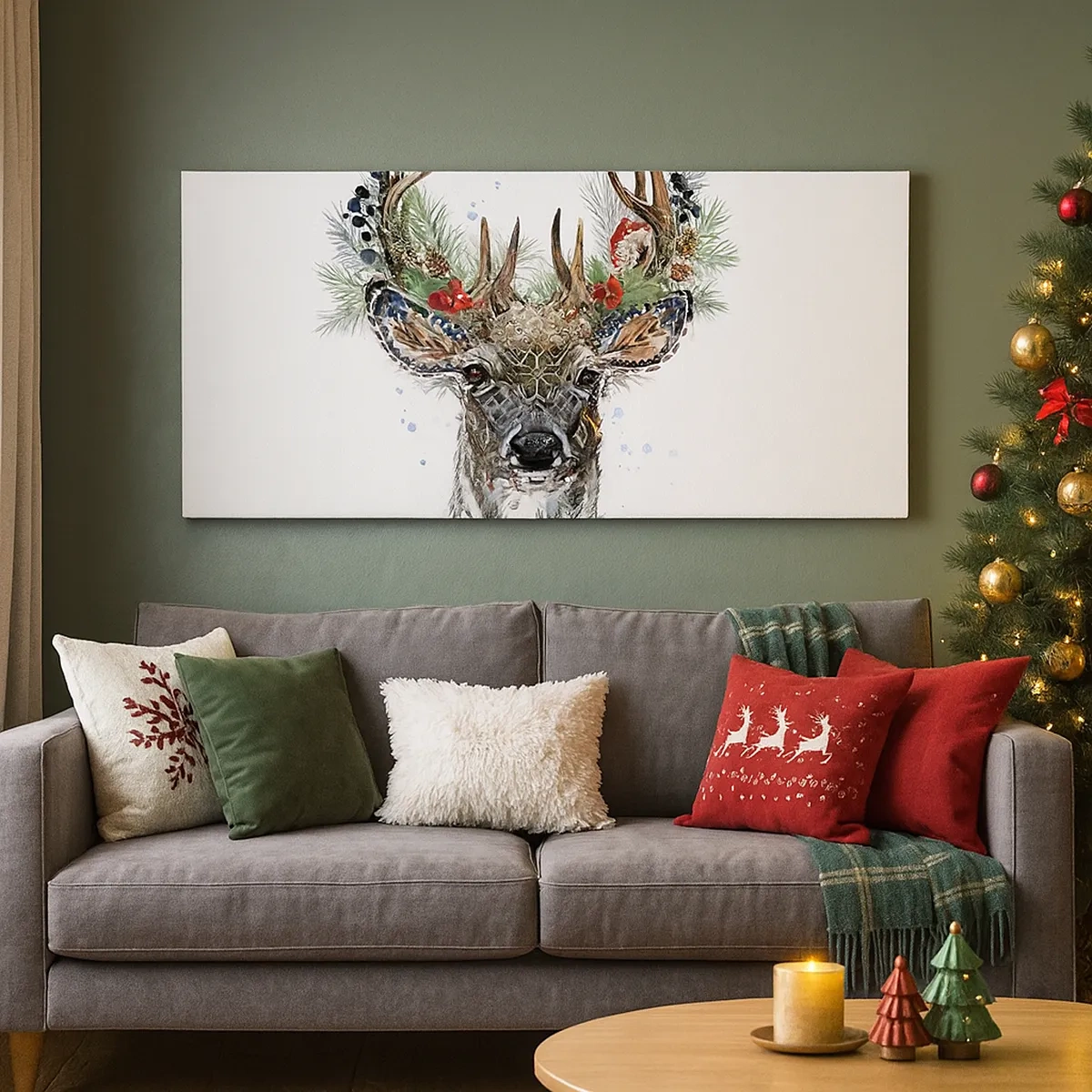 Lærredstryk - Billede på lærred - I festlig påklædning - 30x30 cm