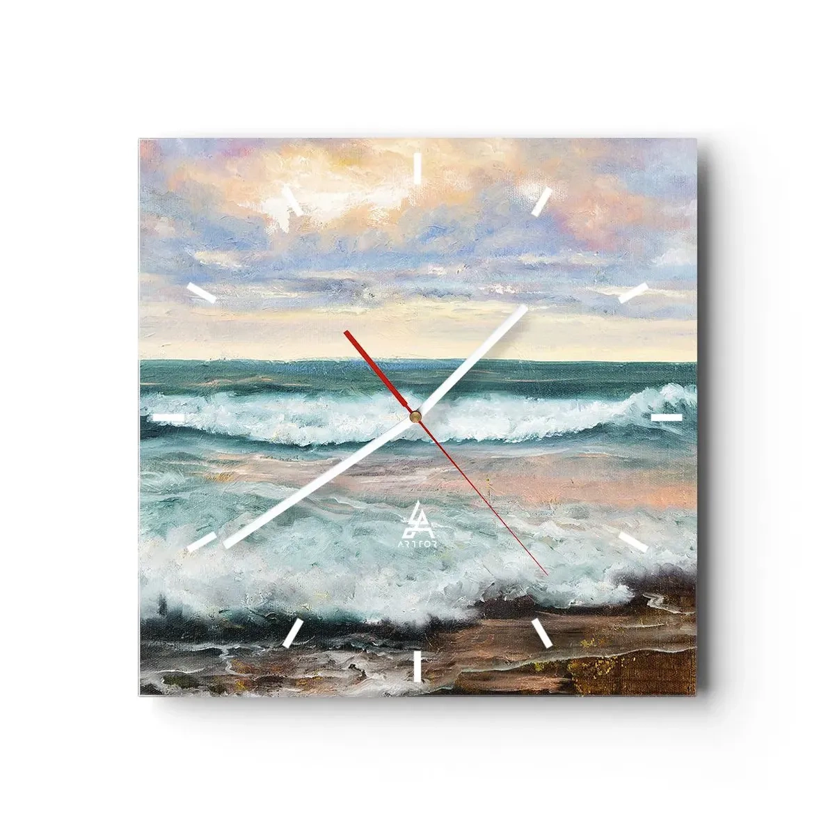 Vægur, Uret - Her vil du glatte din sjæl - 40x40 cm