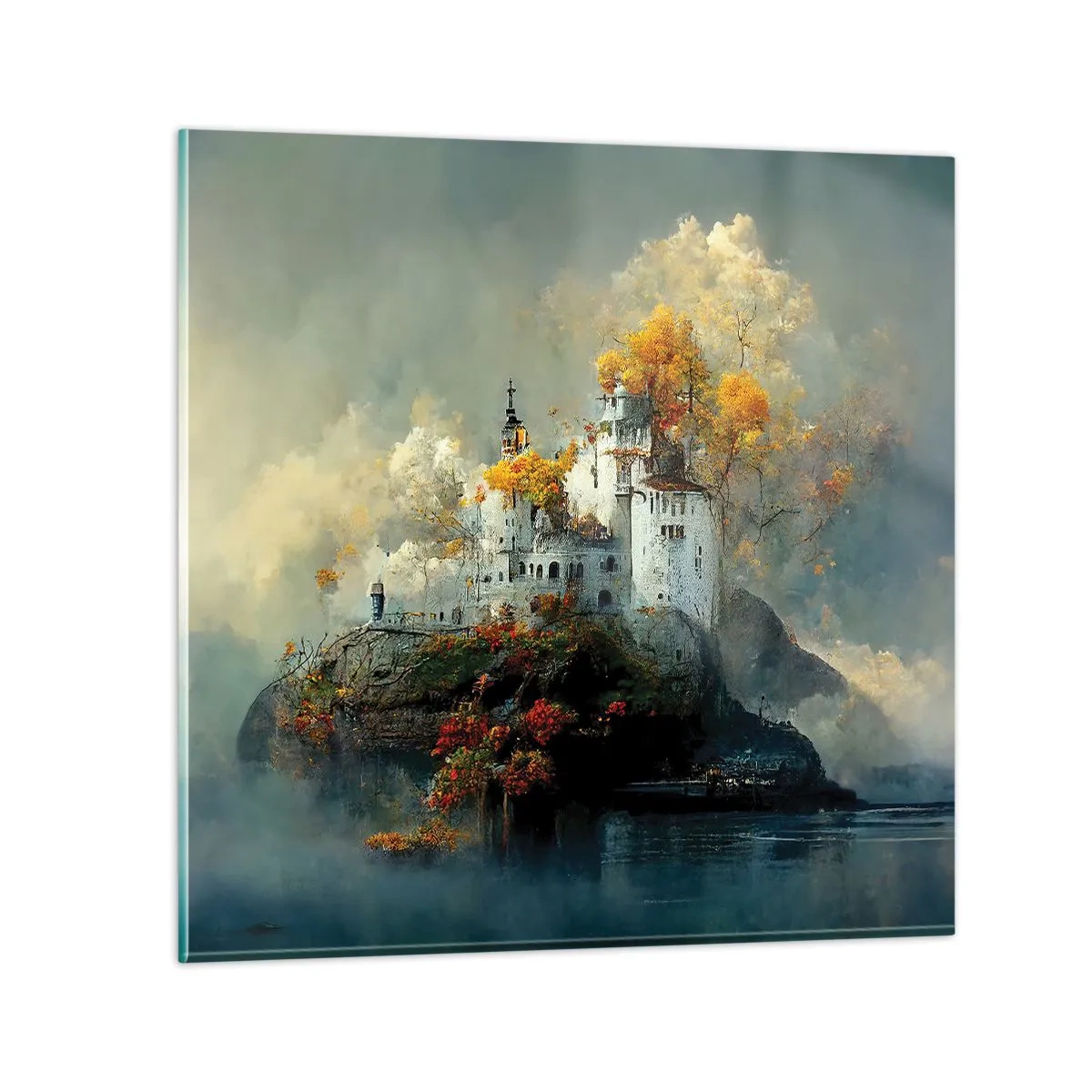 Billede på glas - Begyndelsen på en romantisk historie - 50x50 cm