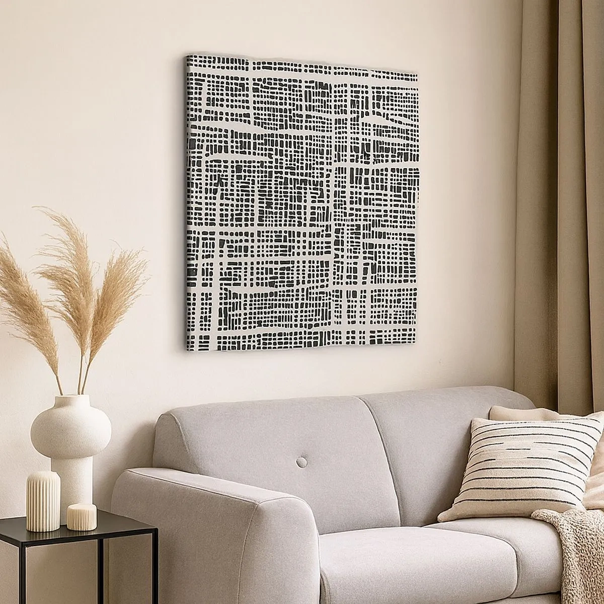 Lærredstryk - Billede på lærred - En sammensætning vævet - 30x30 cm