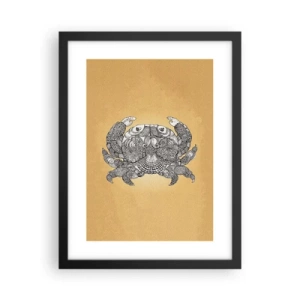 Plakat i sort ramme - Fortællinger om hr. krabbe - 30x40 cm