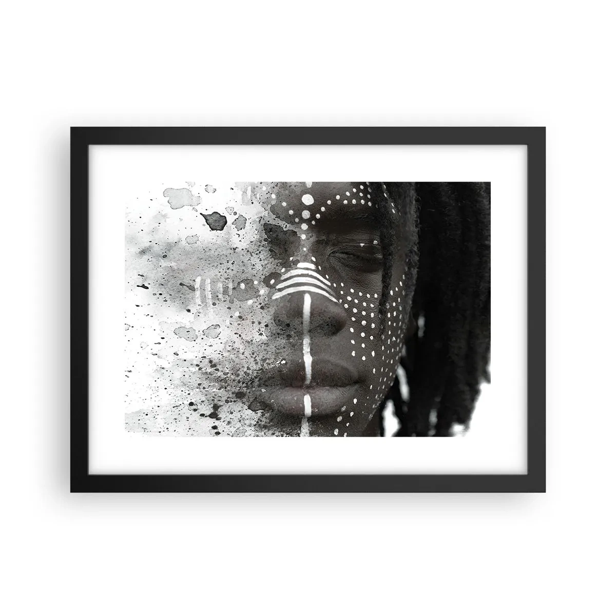 Plakat i sort ramme - Opdag den oprindelige ånd - 40x30 cm