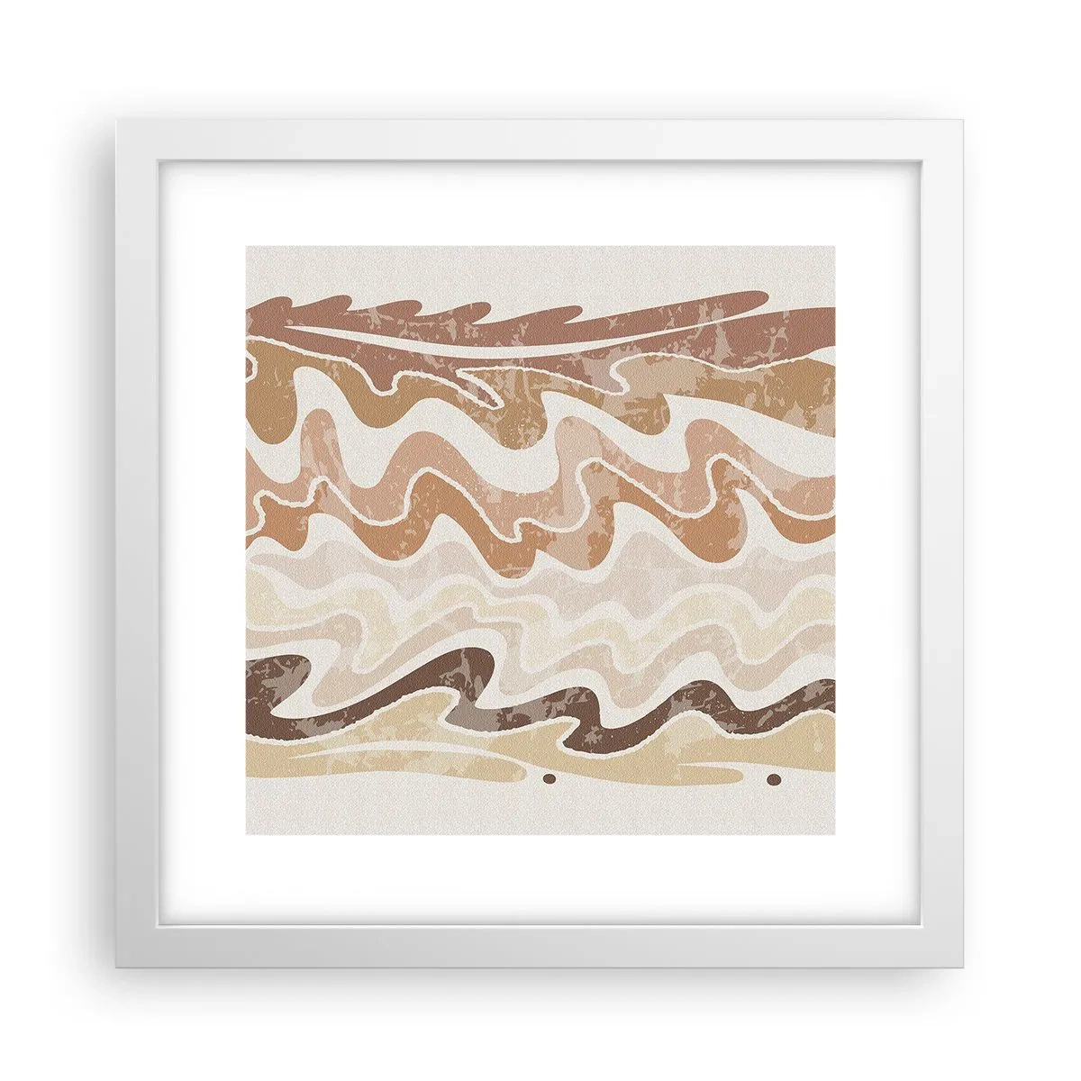 Plakat i hvid ramme - God energi - gode følelser - 30x30 cm