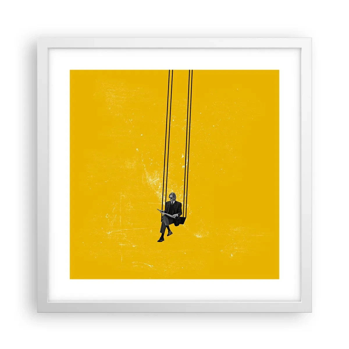 Plakat i hvid ramme - En dag som alle andre - 40x40 cm