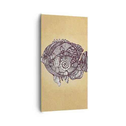 Lærredstryk - Billede på lærred - Fra et hav af ornamenter - 65x120 cm