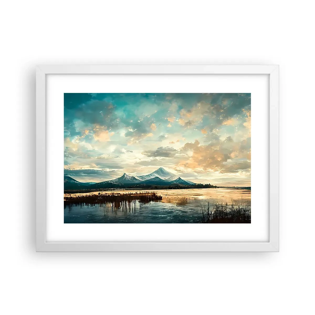 Plakat i hvid ramme - Under himlens beskyttelse - 40x30 cm