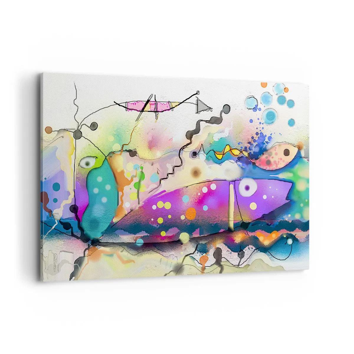 Lærredstryk - Billede på lærred - Ingen ord! - 100x70 cm