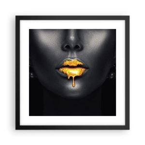Plakat i sort ramme - Gyldenmund - 40x40 cm