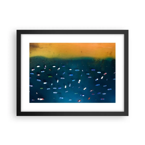 Plakat i sort ramme - En ferieleg - 40x30 cm