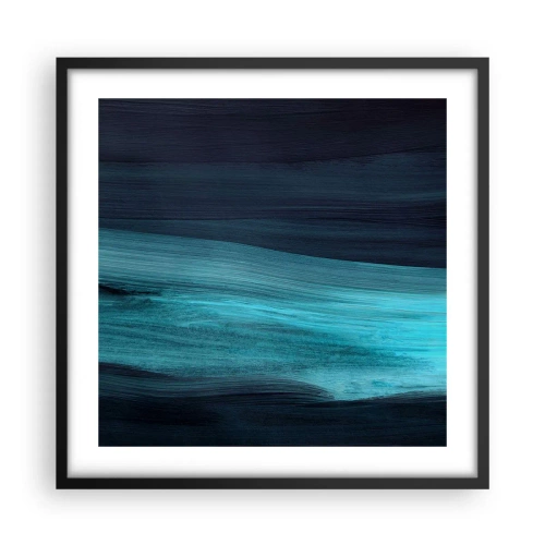 Plakat i sort ramme - Svøm med strømmen - 50x50 cm