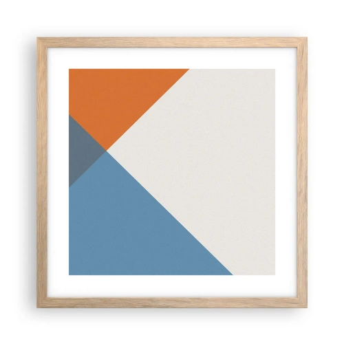 Plakat i ramme af lyst egetræ - Med hensyn til ... - 40x40 cm