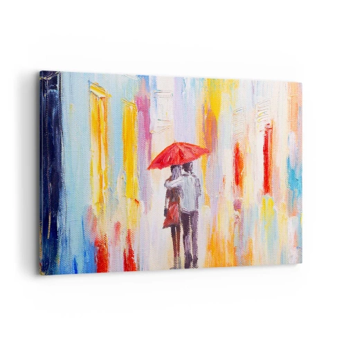 Lærredstryk - Billede på lærred - Lad det regne mere - 100x70 cm