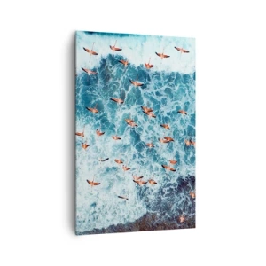 Lærredstryk - Billede på lærred - Parade ved havet - 80x120 cm