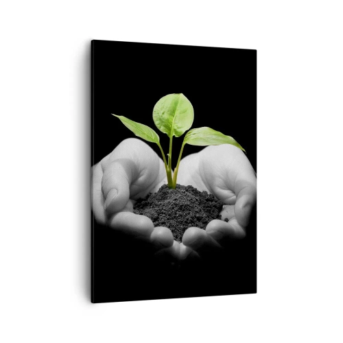 Lærredstryk - Billede på lærred - Jeg elsker naturen, jeg beskytter den - 50x70 cm