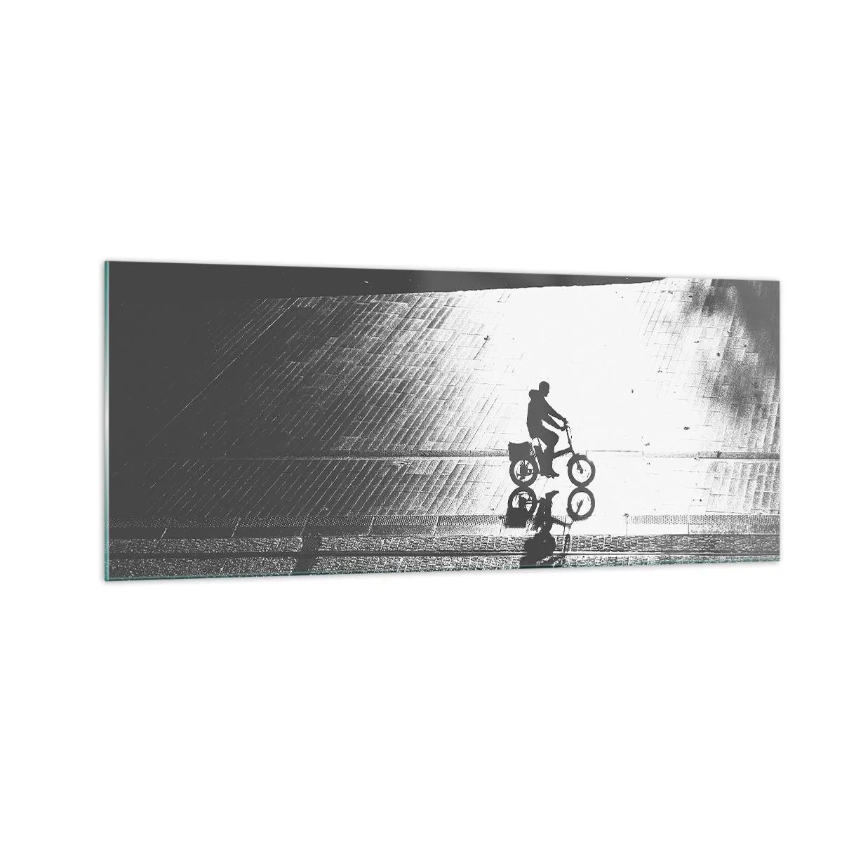 Billede på glas - Fremad, gennem byen - 100x40 cm
