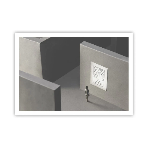 Plakat - Men hvor er jeg? - 100x70 cm