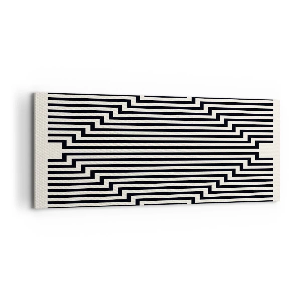 Lærredstryk - Billede på lærred - Geometrisk illusion - 100x40 cm