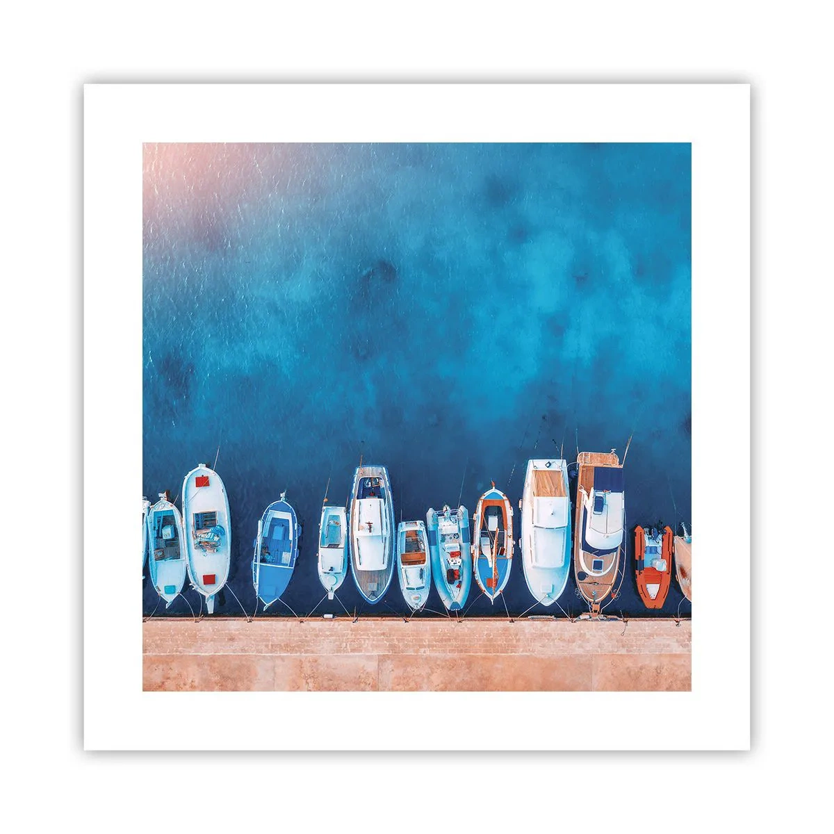 Plakat - I én række - 40x40 cm