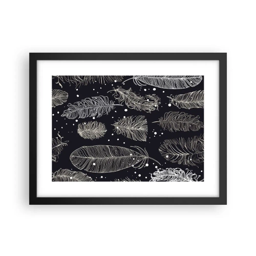Plakat i sort ramme - Fjerede blonder - 40x30 cm