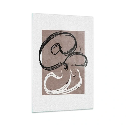 Billede på glas - Komposition - en søgen efter fuldstændighed - 70x100 cm