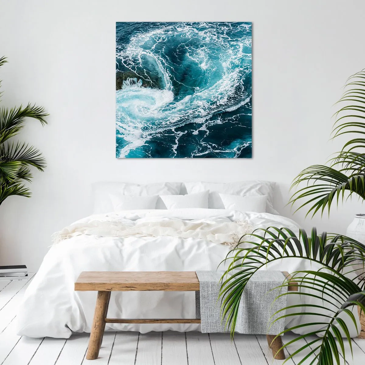 Lærredstryk - Billede på lærred - Porten til jordens indre - 40x40 cm