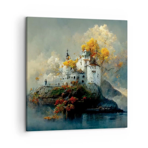 Lærredstryk - Billede på lærred - Begyndelsen på en romantisk historie - 50x50 cm