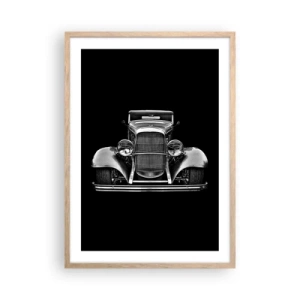 Plakat i ramme af lyst egetræ - En sand genelman - 50x70 cm