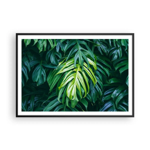 Plakat i sort ramme - Fordyb dig i friskhed - 100x70 cm