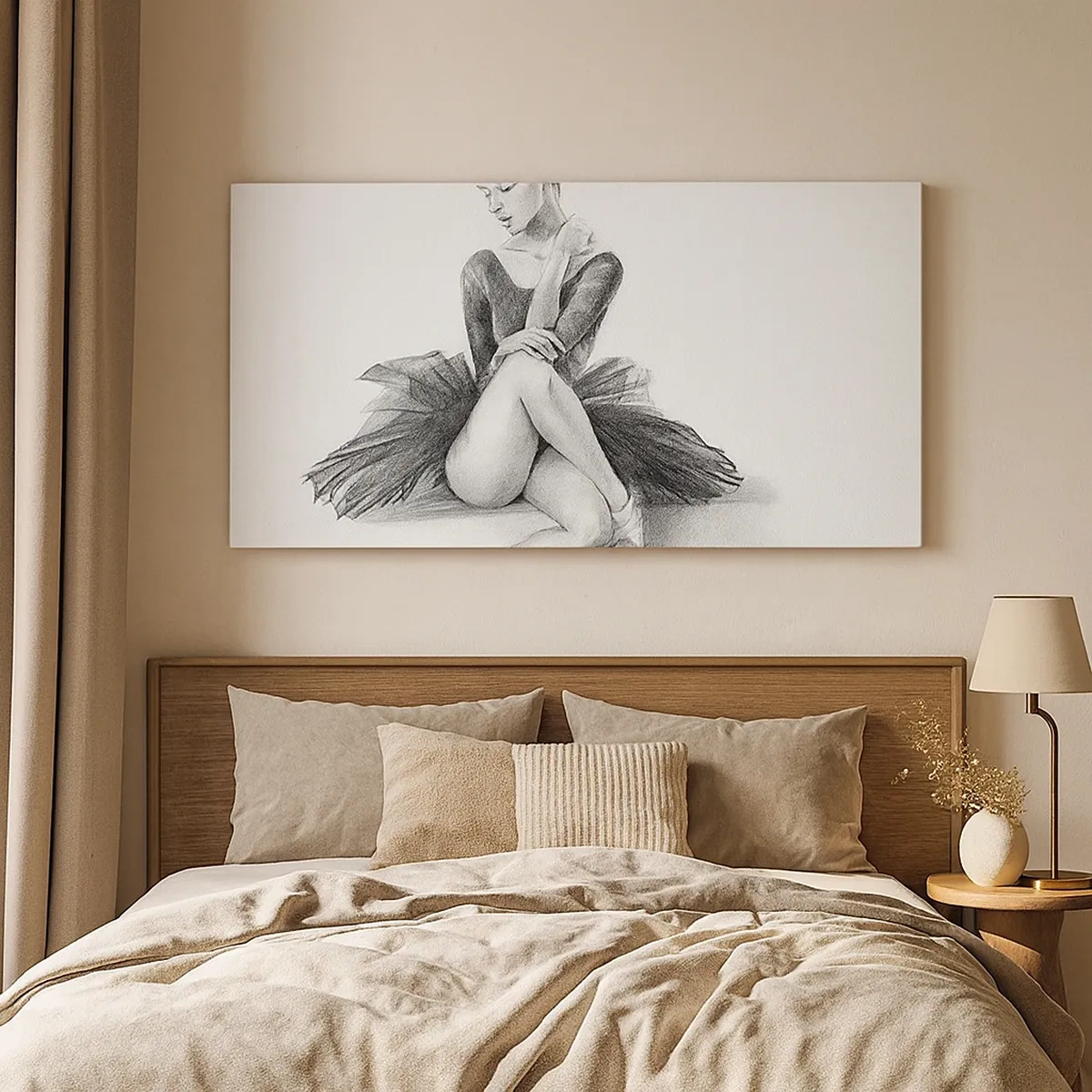 Lærredstryk - Billede på lærred - Fortryllet af dans - 30x30 cm