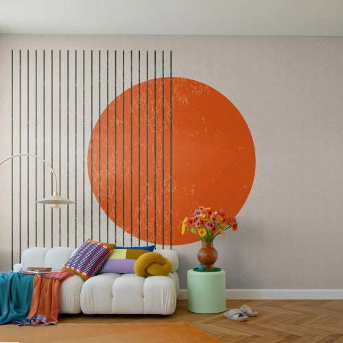 Fototapet Standard Eco - Altid solen - Sol, Minimalistisk, Linjer - 400x280 cm