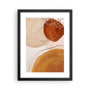 Plakat i sort ramme - Rundhed og bevægelse - 30x40 cm