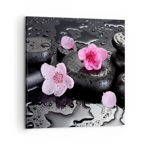 Lærredstryk - Billede på lærred - Og stenen falder fra hjertet - 60x60 cm