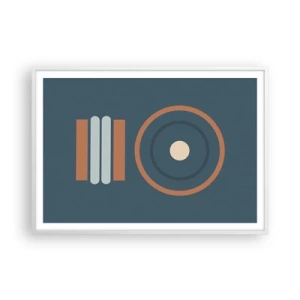 Plakat i hvid ramme - Essensen af tingene - 100x70 cm