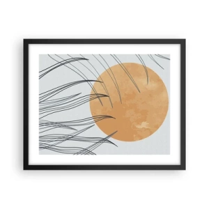 Plakat i sort ramme - Altid mod solen - 50x40 cm