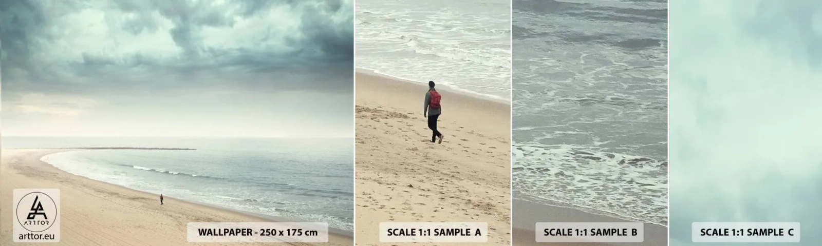 Fototapet Prøve Standard Eco - På jagt efter fred - Hav, Strand, Gå - 100x30 cm