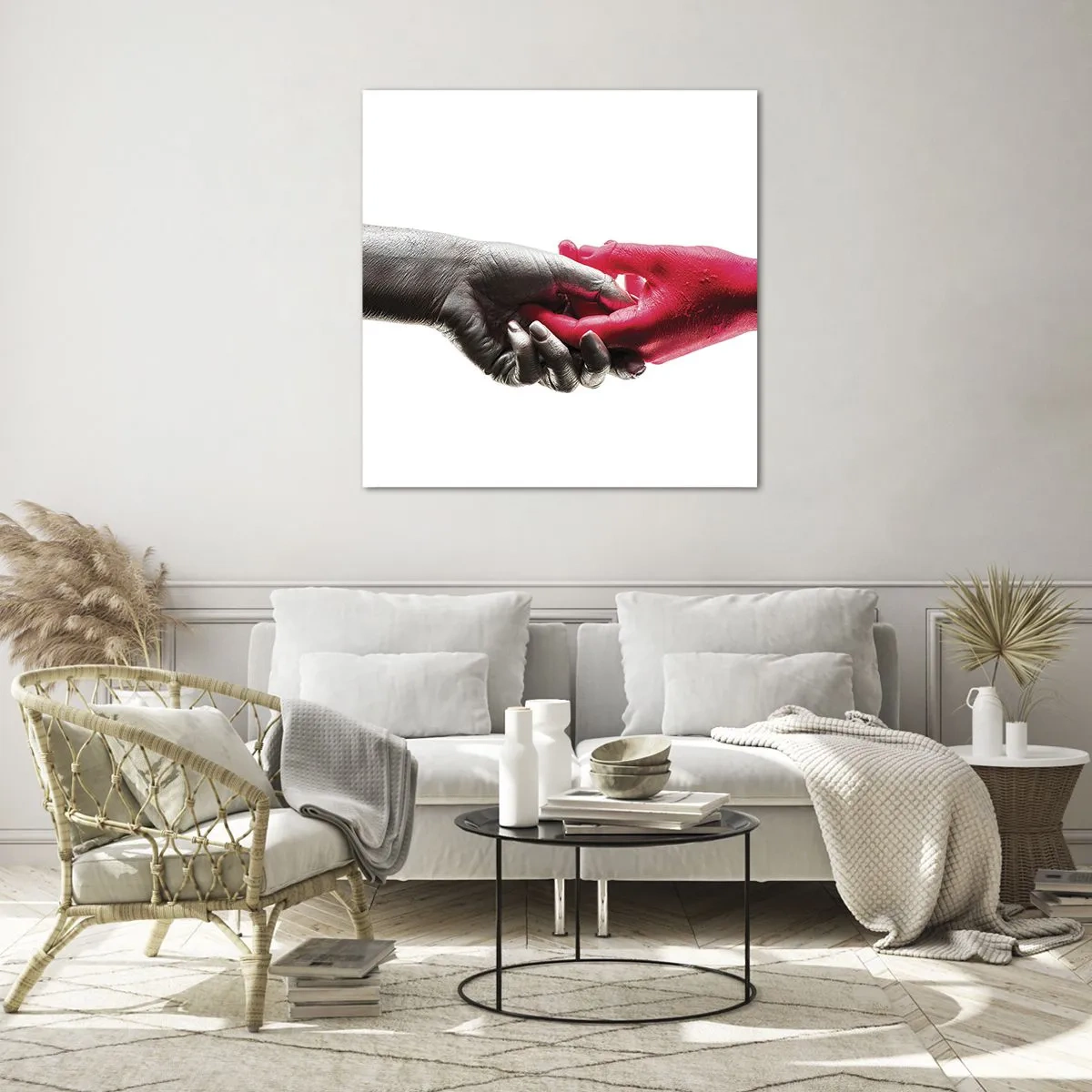 Billede på glas - Sammen, om end forskellige - 40x40 cm