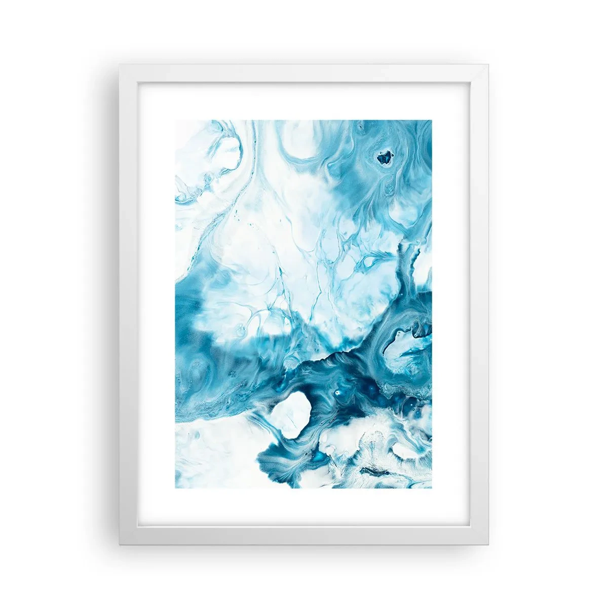Plakat i hvid ramme - Blå koncert - 30x40 cm