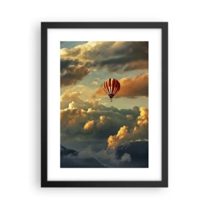 Plakat i sort ramme - Jeg går, fordi jeg vil - 30x40 cm