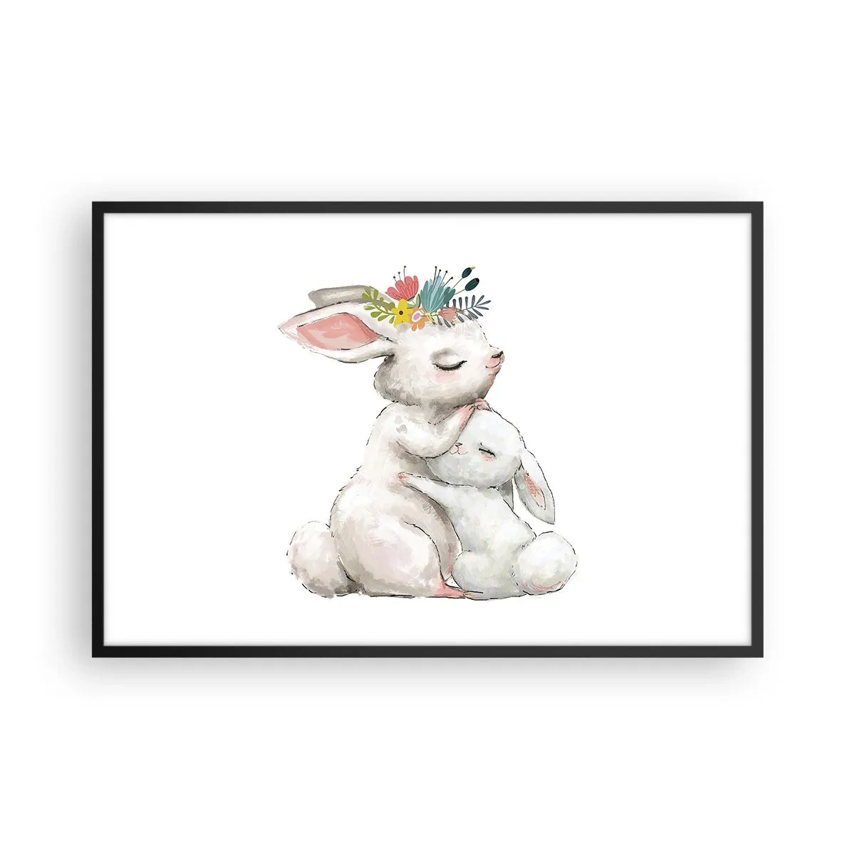Plakat i sort ramme - Der er intet sted som hos mor - 91x61 cm